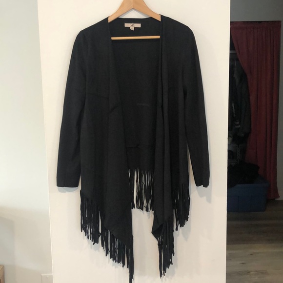 Bohemian goth fringe cardigan - Picture 1 of 4